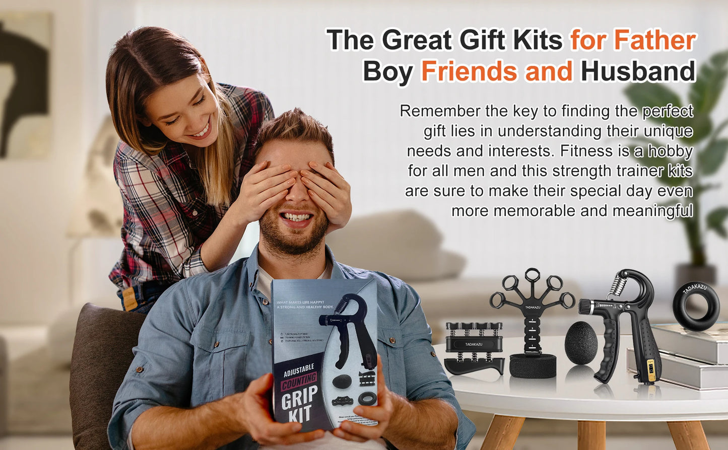 Grip Trainer Kit (Hand Gripper, Finger Exercisers, Stress Ball, Forearm Ring)