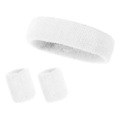 Athletic Sweatband Set (3-Pack, Cotton)