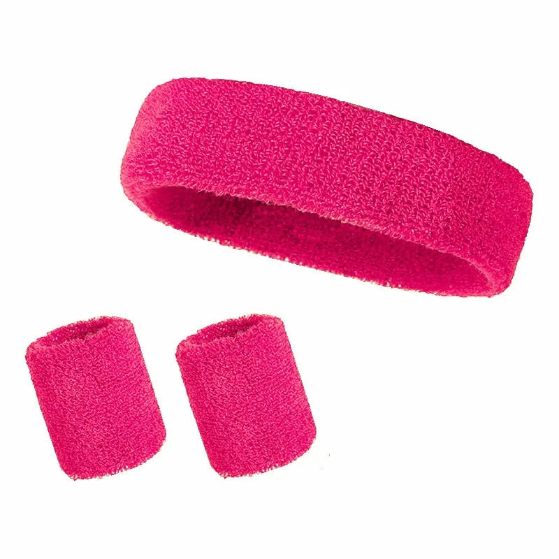 Athletic Sweatband Set (3-Pack, Cotton)