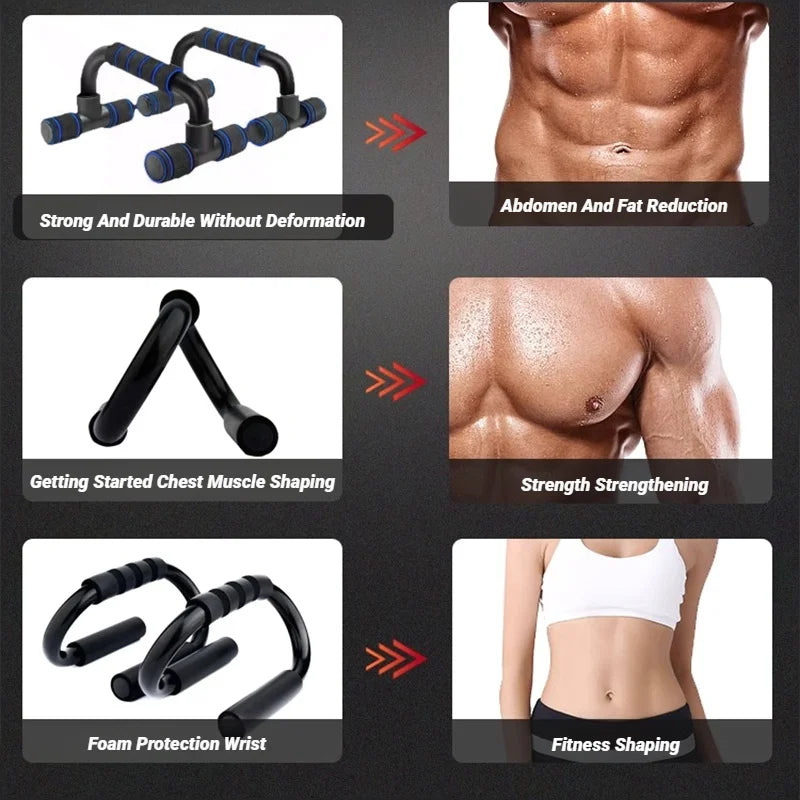 Non-Slip Push-Up Bars (H-Shaped)