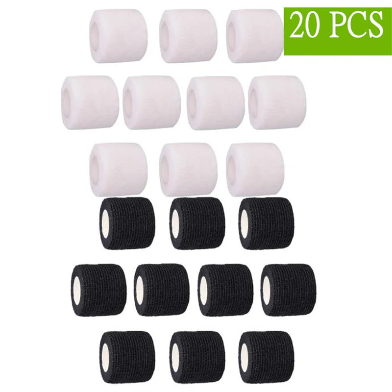 Self-Adhesive Sports Bandages (10/20 pcs, Black)