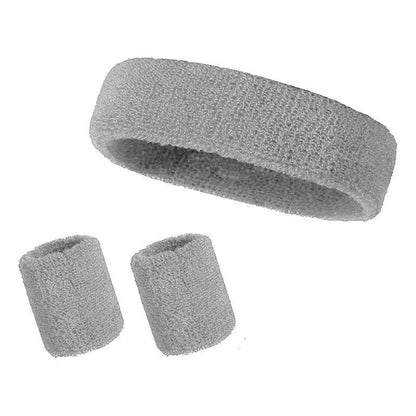 Athletic Sweatband Set (3-Pack, Cotton)