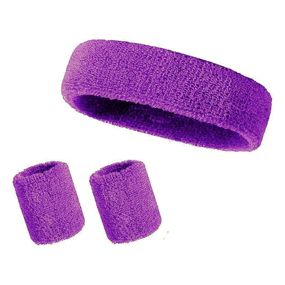 Athletic Sweatband Set (3-Pack, Cotton)