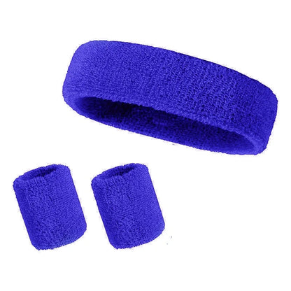 Athletic Sweatband Set (3-Pack, Cotton)