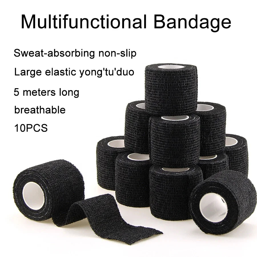 Self-Adhesive Sports Bandages (10/20 pcs, Black)