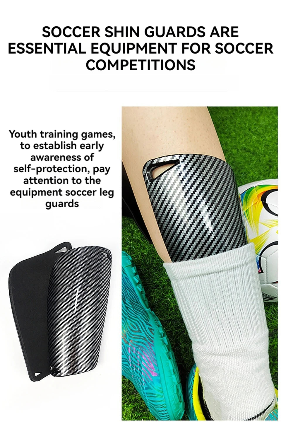Football Shin Guards (Protective Training Gear)