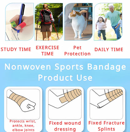 Self-Adhesive Sports Bandages (10/20 pcs, Black)