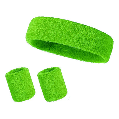 Athletic Sweatband Set (3-Pack, Cotton)