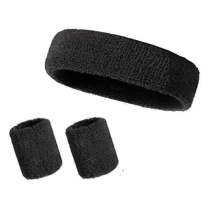 Athletic Sweatband Set (3-Pack, Cotton)
