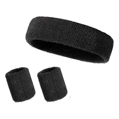 Athletic Sweatband Set (3-Pack, Cotton)