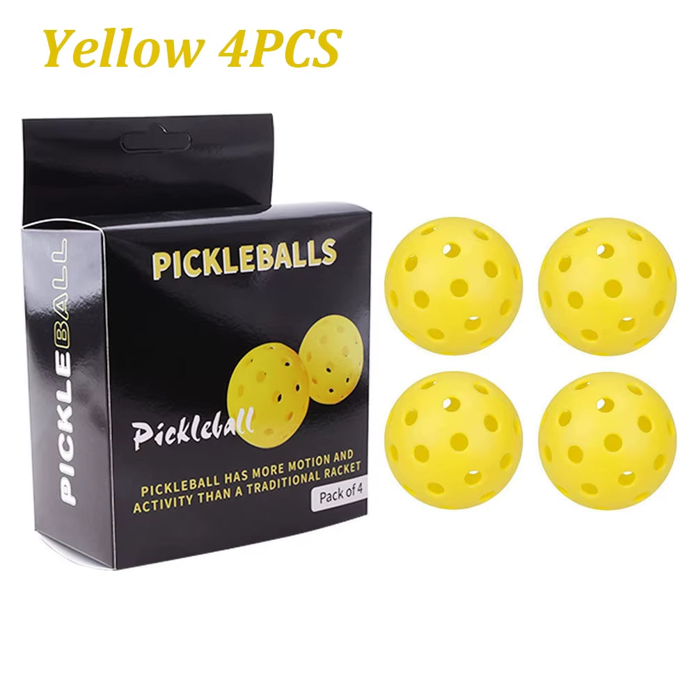 4PCS 40 Holes Pickleballs Balls High Elasticity & Durable Pickle Balls for Sport Outdoor Play for All Style Pickleball Paddles